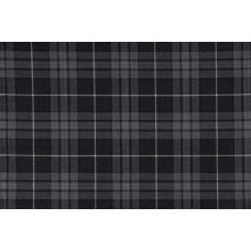 Medium Weight Hebridean Tartan Fabric - Dark Island Granite